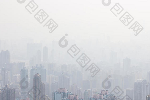 在香港香港高建筑阴霾