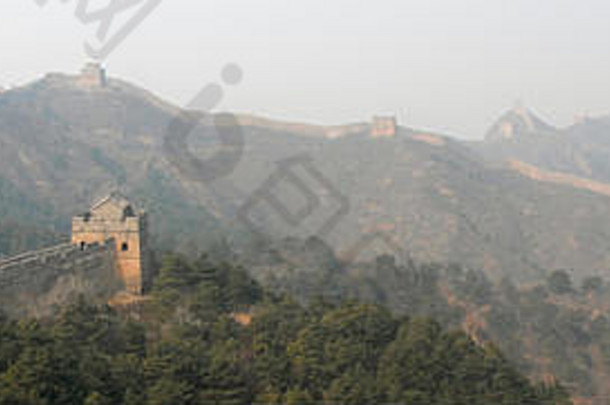 伟大的墙中国部分伟大的墙金山岭野生部分风景优美的的观点伟大的墙中国北京联合国教科文组织