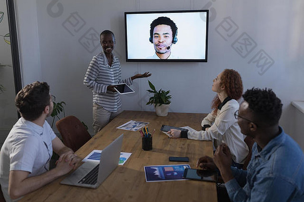 业务人互动视频调用会议