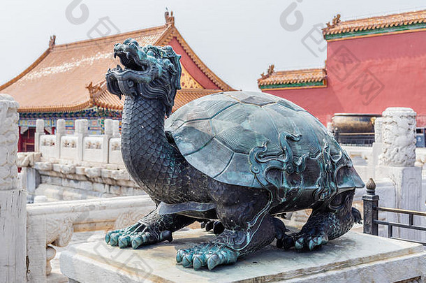 雕像乌龟被禁止的城市古公北京中国