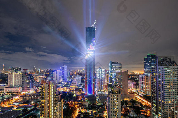光声音显示马哈纳空建筑马哈纳空建筑最高的建筑曼谷泰国