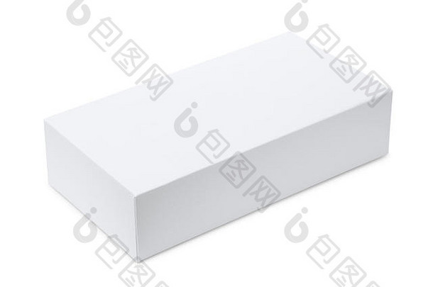 whitel空白产品盒子孤立的白色