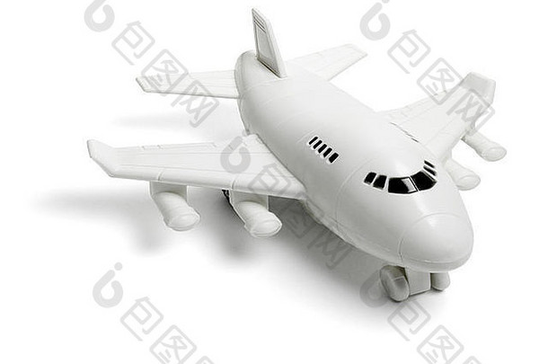 塑料玩具乘客飞机飞机白色背景