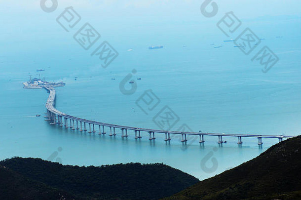 空中视图在香港桥建设网站