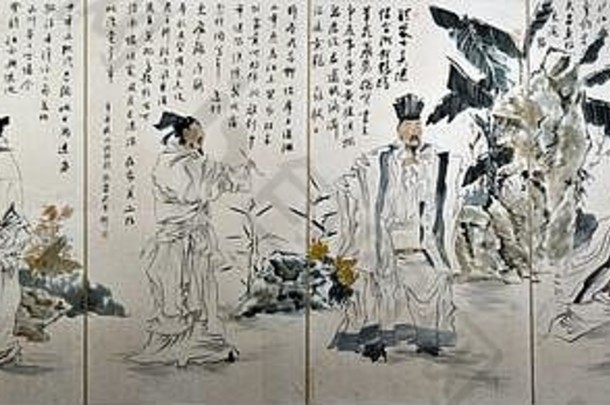 中国人绘画南部小镇高呼作家诗人首歌王朝武汉博物馆中国