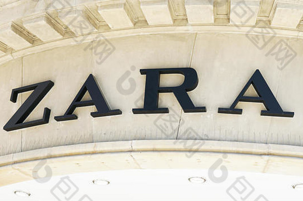 汉诺威德国扎拉标志标志外观当地的商店西班牙语快时尚零售链公司