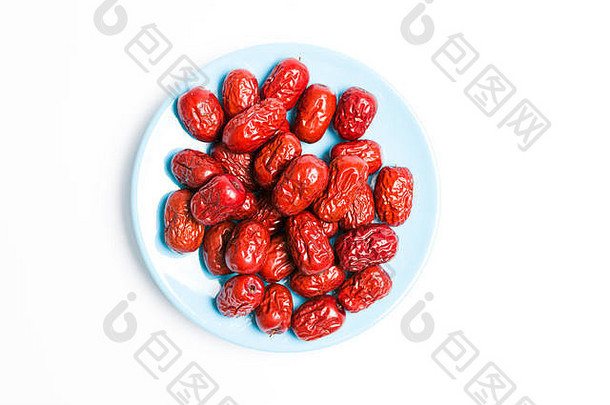 枣中国人干红色的日期水果板