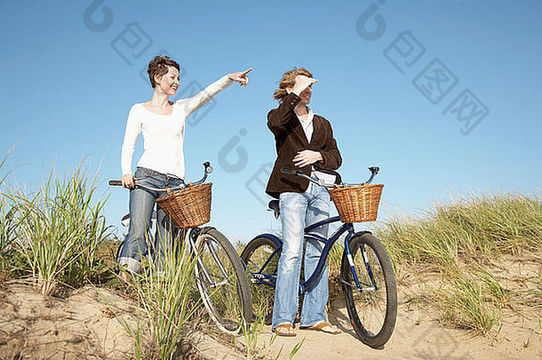 夫妇自行车视图