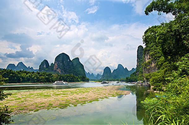美丽的河yangshuo桂林广西省中国