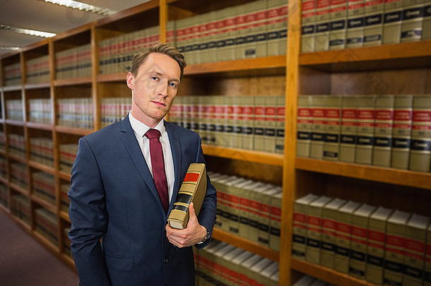 英俊的律师法律图书馆