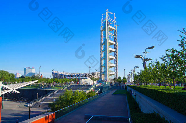 奥运公园北京中国玲珑观察塔鸟的巢体育场