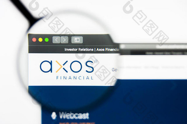 里士满维吉尼亚州美国说明编辑axos<strong>金融</strong>网站主页axos<strong>金融</strong>标志可见显示屏幕