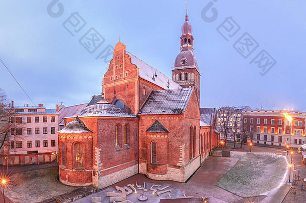 大教堂广场里加拉脱维亚