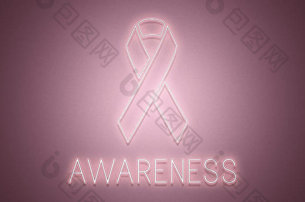 乳房癌症支持战斗护理希望图形概念