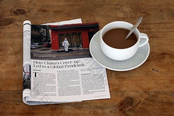 时代次杂志中国的封面领导全球流感大流行杯茶白色茶杯