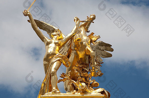 巴黎雕像黄金亚历山大3桥