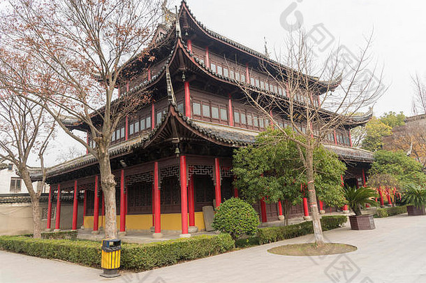 周庄江苏中国12月展馆quanfu寺庙重要的风景优美的点周庄