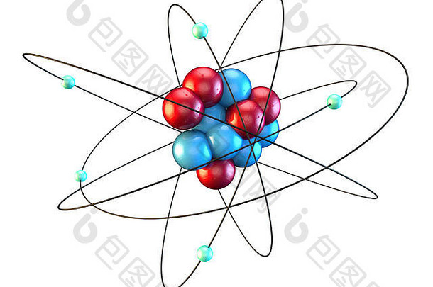 硼原子显示电子轨道质子中子