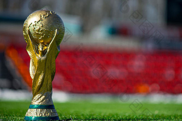 4月莫斯科俄罗斯奖杯国际足联世界杯绿色草足球场