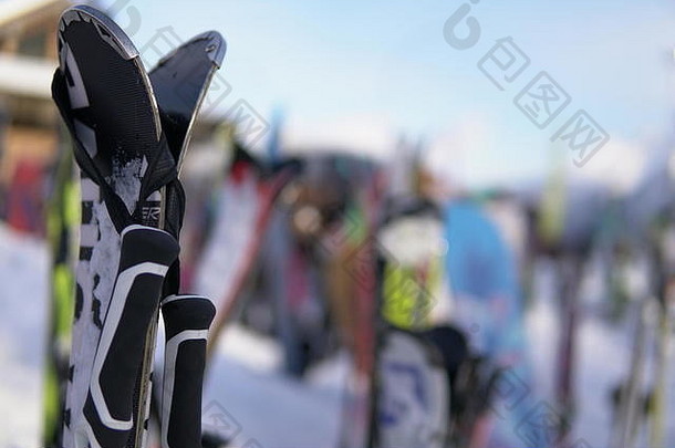 滑雪板滑雪板背景滑雪度假胜地假期