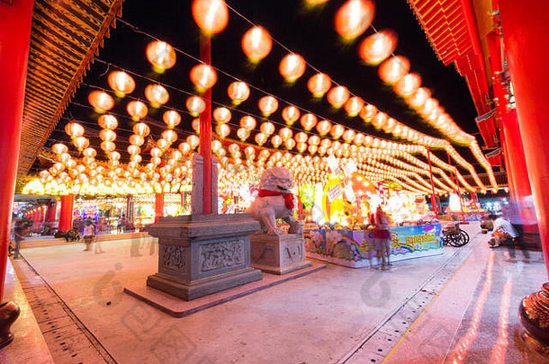 中国人灯笼节日曼谷泰国
