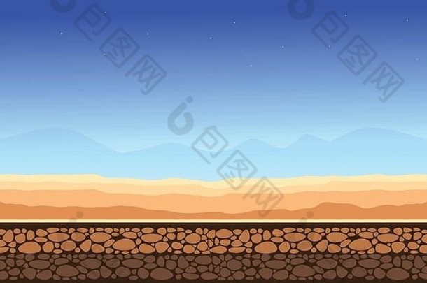 沙漠景观游戏背景风格