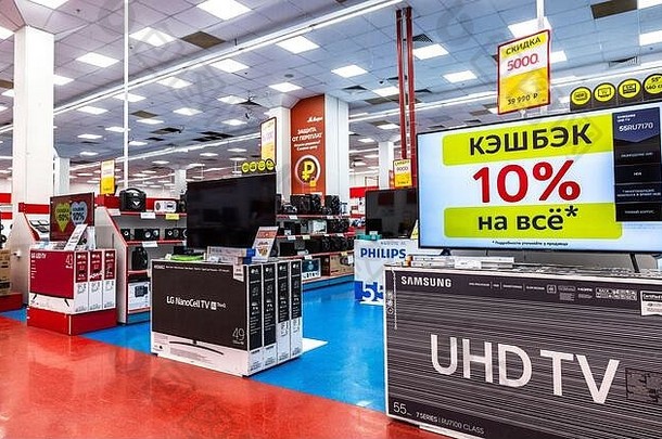 翅果俄罗斯2月室内电子产品商店m视频最大俄罗斯消费者电子零售链