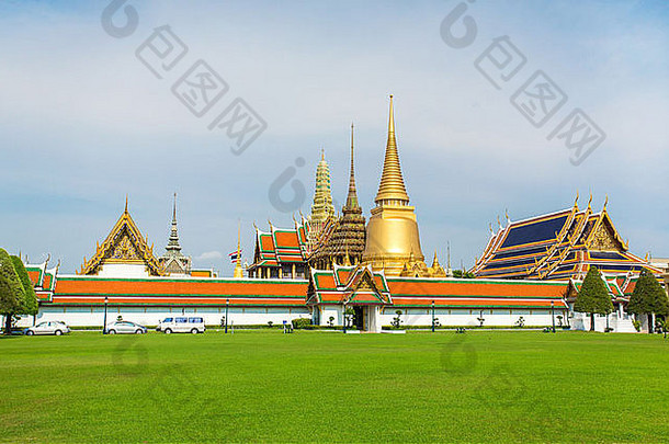 大宫寺庙翡翠佛复杂的曼谷泰国