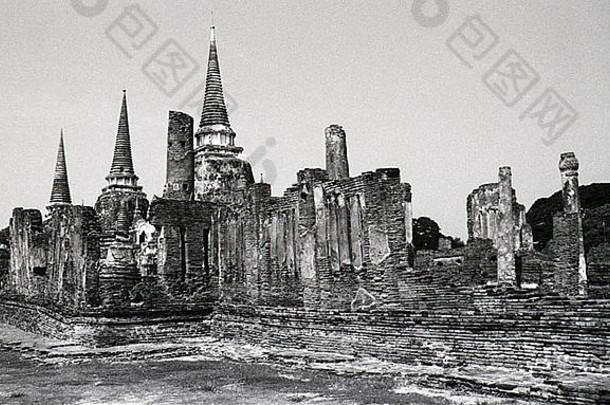泰国大城府ayudhya废墟城市