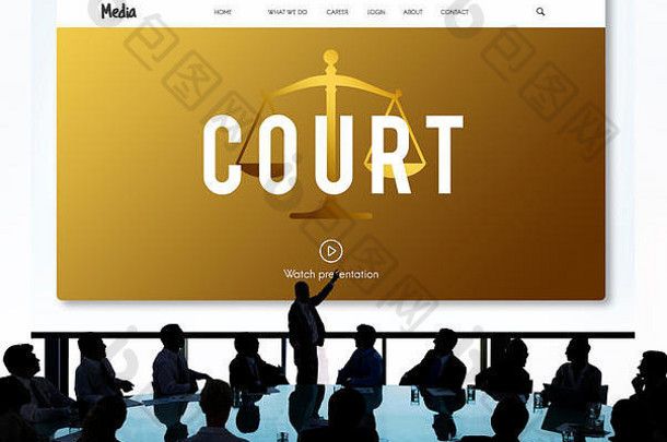 正义法律图标法院概念