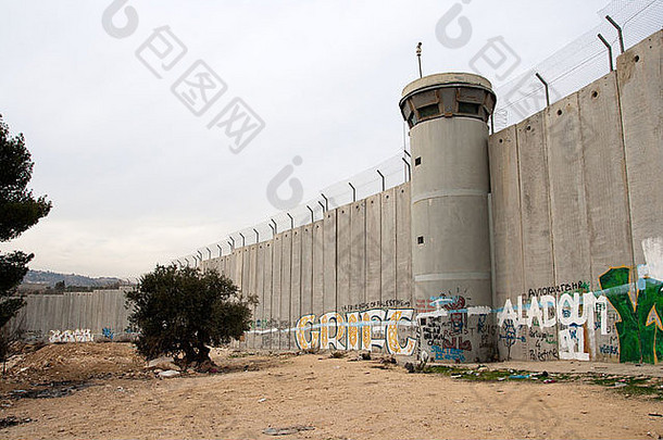 巴勒斯坦一边以色列分离墙