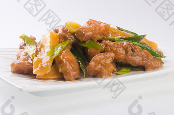 猪肉中国人厨房亚洲食物