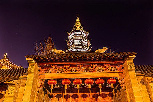 佛教南昌nanchan寺庙木通过宝塔塔无锡江苏省中国寺庙建立了