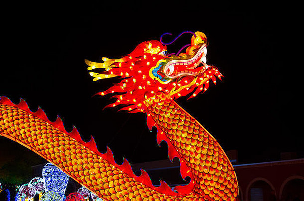 阿尔伯克基墨西哥美国11月中国人灯笼节日基斯晚上庆祝中国人一年