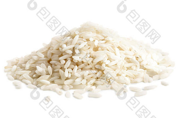 桩长粮食白色大米孤立的白色