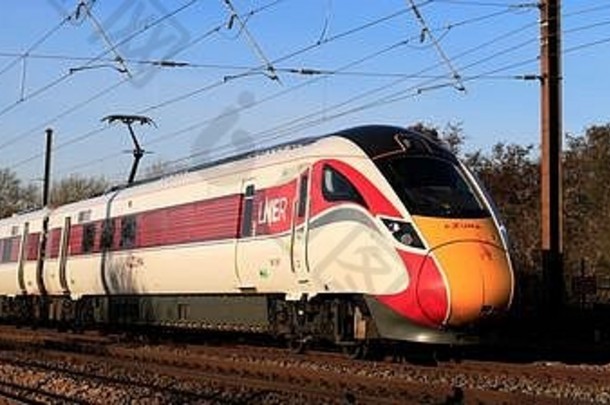LNER舆火车<strong>类</strong>东海岸主要行铁路亨廷顿剑桥郡英格兰