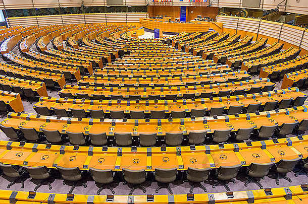 欧洲议会房间辩论室7月布鲁塞尔