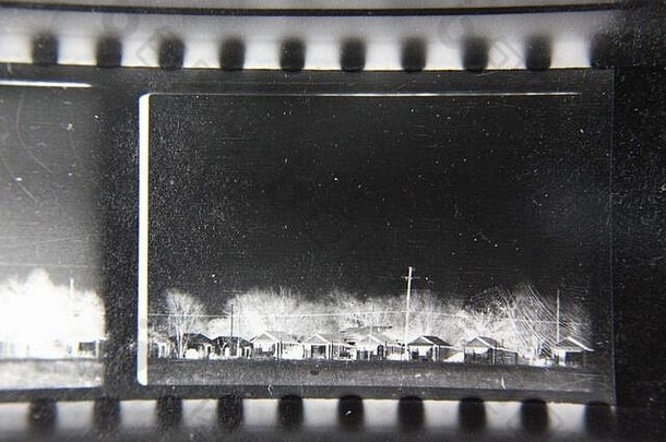 细古董联系打印黑色的白色极端的摄影社区中间类房屋发光的距离
