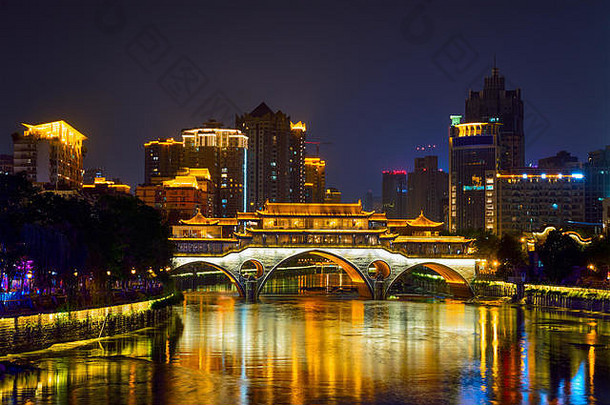 安顺桥晚上成都中国