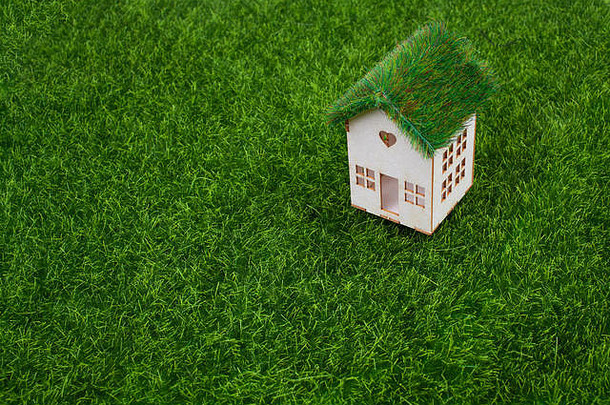 绿色小房子绿色草