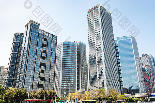 广州中国4月高层建筑现代区广州城市春天广州最多城市谁