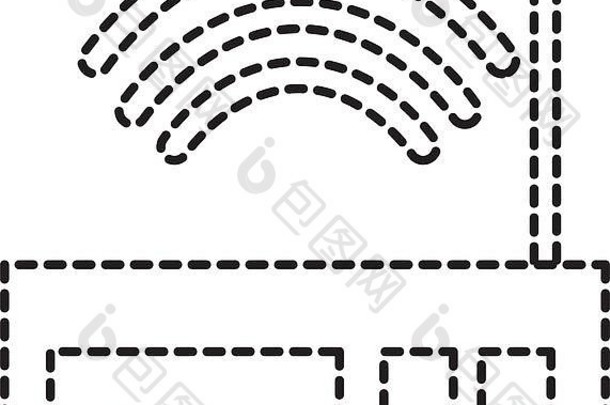 虚线形状路由器无线互联网无线网络技术