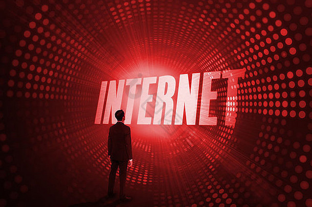 互联网红色的像素螺旋
