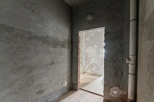 俄罗斯莫斯科10月室内房间公寓粗糙的修复self-finishing室内装饰只墙房间阶段常量
