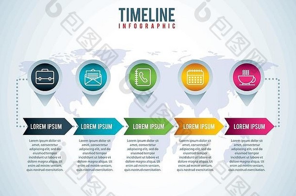 时间轴信息图表世界业务公司计划策略