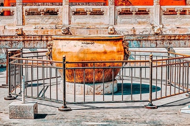 铜碗内部领土被禁止的城市博物馆北京心城市中国