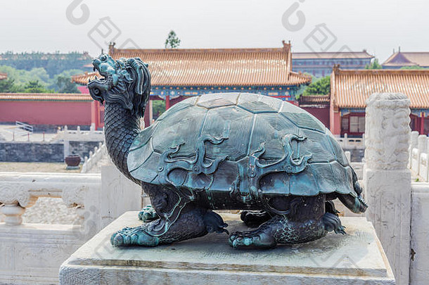 雕像乌龟被禁止的城市古公北京中国
