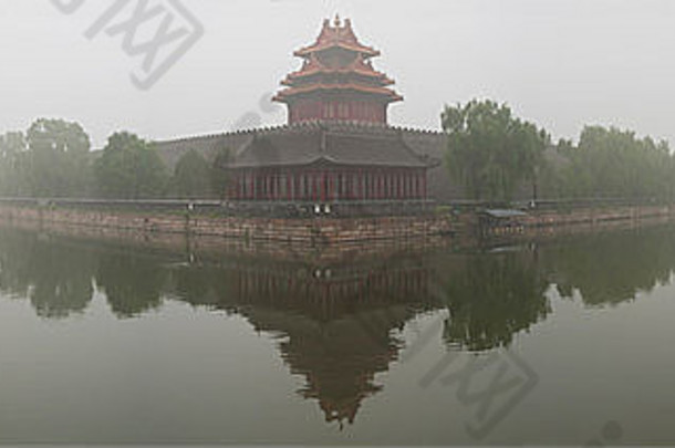 图片针全景视图北东角落里墙周围被禁止的城市北京