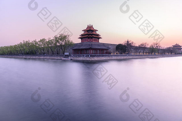 炮塔被禁止的城市日落北京中国