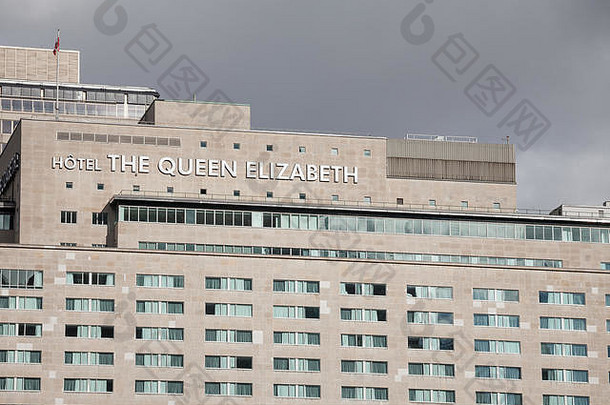 蒙特利尔加拿大11月<strong>女王伊丽莎白</strong>标志建筑市中心蒙特利尔魁北克酒店纯洁<strong>伊丽莎白</strong>具有里程碑意义的